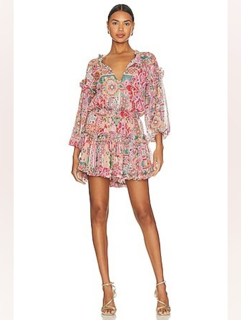 MISA Elena Dress in Palazzo Tile